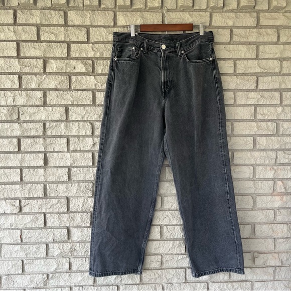 H&M Other - H&M brand Charcoal Gray Baggy Wide Leg Denim Jeans Size 32x32